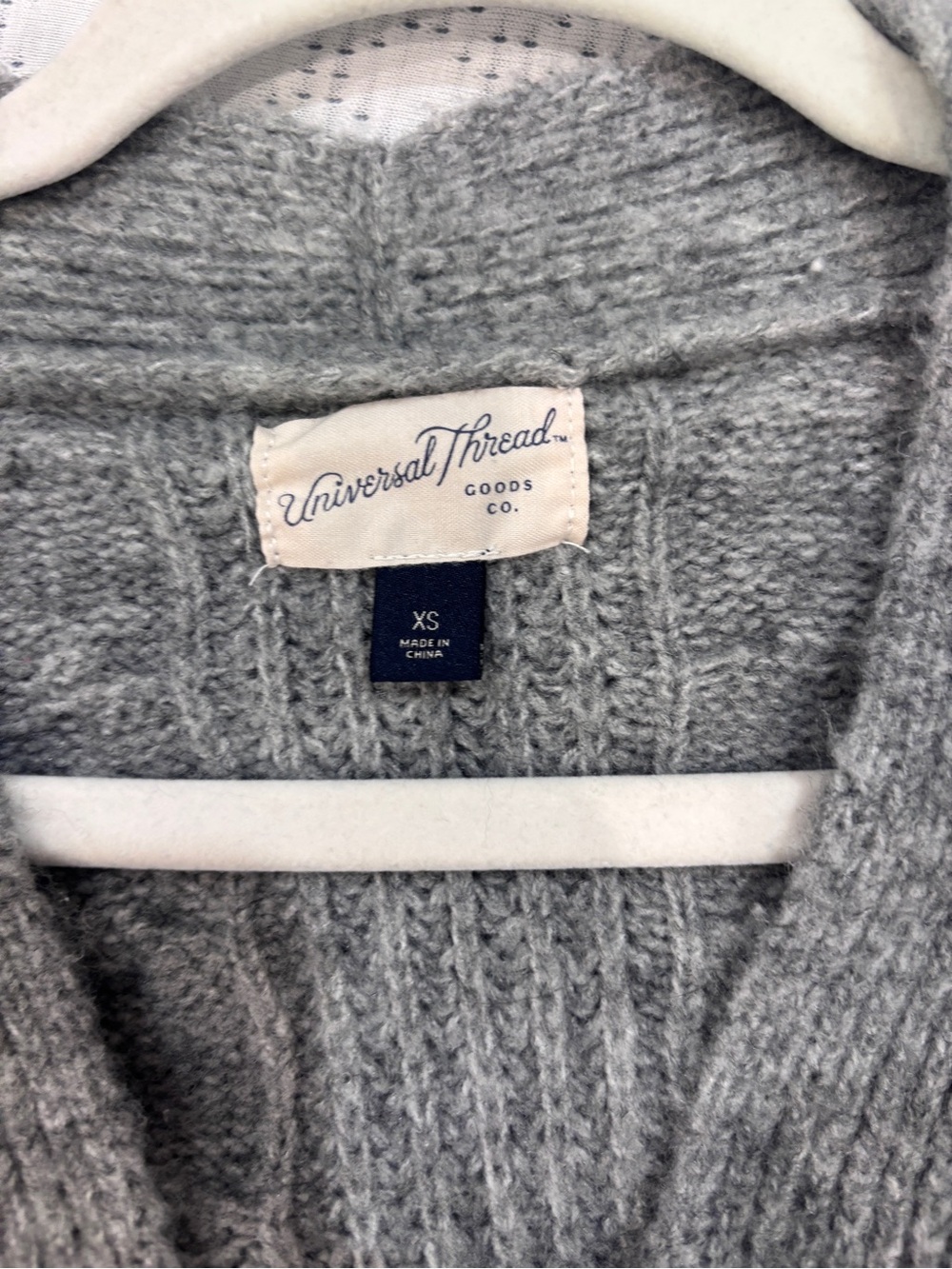 Universal Thread Gray Cable-Knit Button Cardigan - Picture 3 of 4